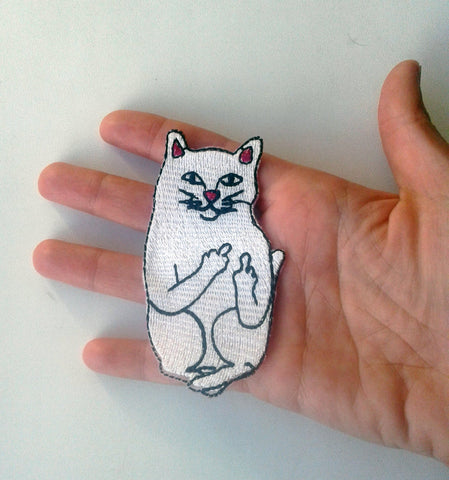 Darkside2(p) Middle finger cat I do what I want Embroidered patch