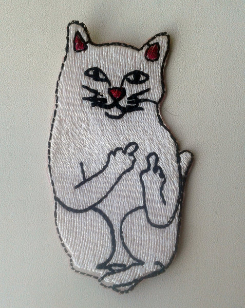 Darkside2(p) Middle finger cat I do what I want Embroidered patch