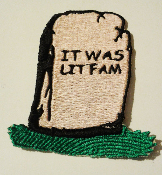 Darkside3(p) It Was Lit Fam Headstone Embroidered Patch