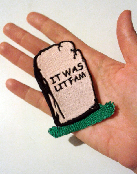 Darkside3(p) It Was Lit Fam Headstone Embroidered Patch