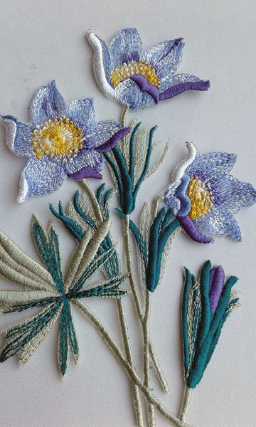 Moks29(p) pasque-flower Embroidery Patches