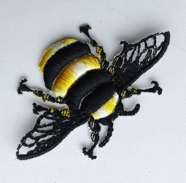 Moks33(p) Set 4 pieces Bumblebee Insect Embroidery Patch