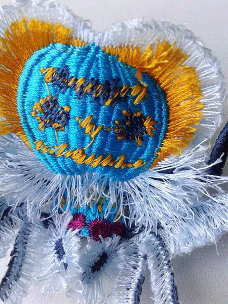 Moks67(p) Peacock spider Maratus volans Insect Embroidered Patch