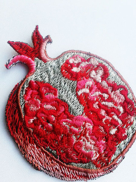 Moks 100(p)  exotic fruit of pomegranate Embroidered Patch Vegetable patch