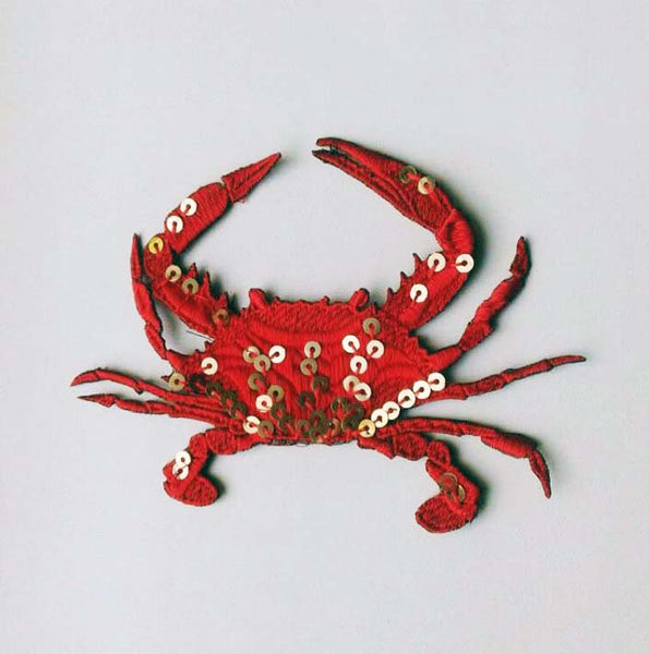 Moks143(p) crab embroidery patch