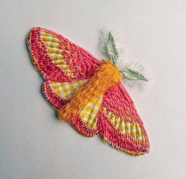 Moks146(p) Embroidery Patch rosy maple moth