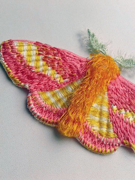 Moks146(p) Embroidery Patch rosy maple moth