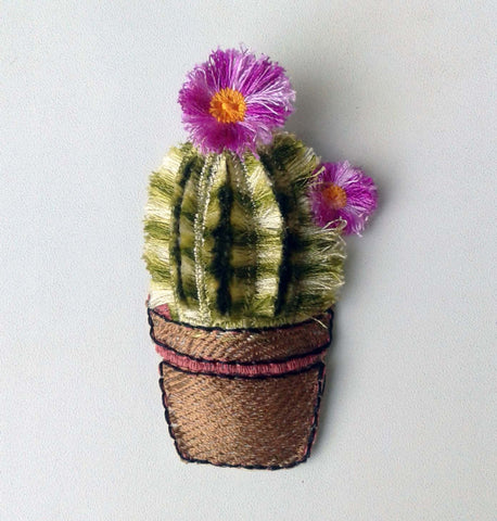 Moks140(p) flowering cactus embroidered patch