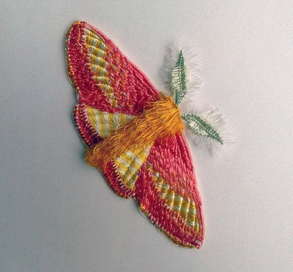 Moks146(p) Embroidery Patch rosy maple moth