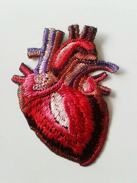 Moks152(p) Heart Patch - Anatomical Heart Patch Embroidered