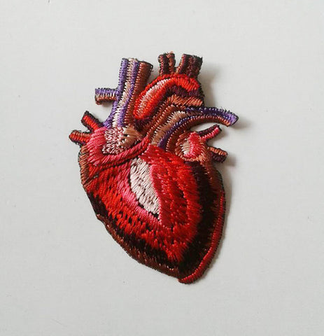 Moks152(p) Heart Patch - Anatomical Heart Patch Embroidered