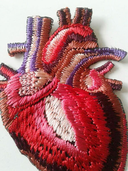 Moks152(p) Heart Patch - Anatomical Heart Patch Embroidered