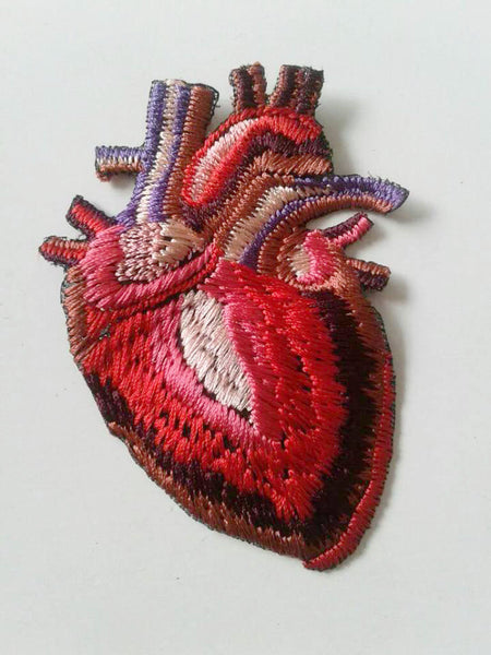 Moks152(p) Heart Patch - Anatomical Heart Patch Embroidered