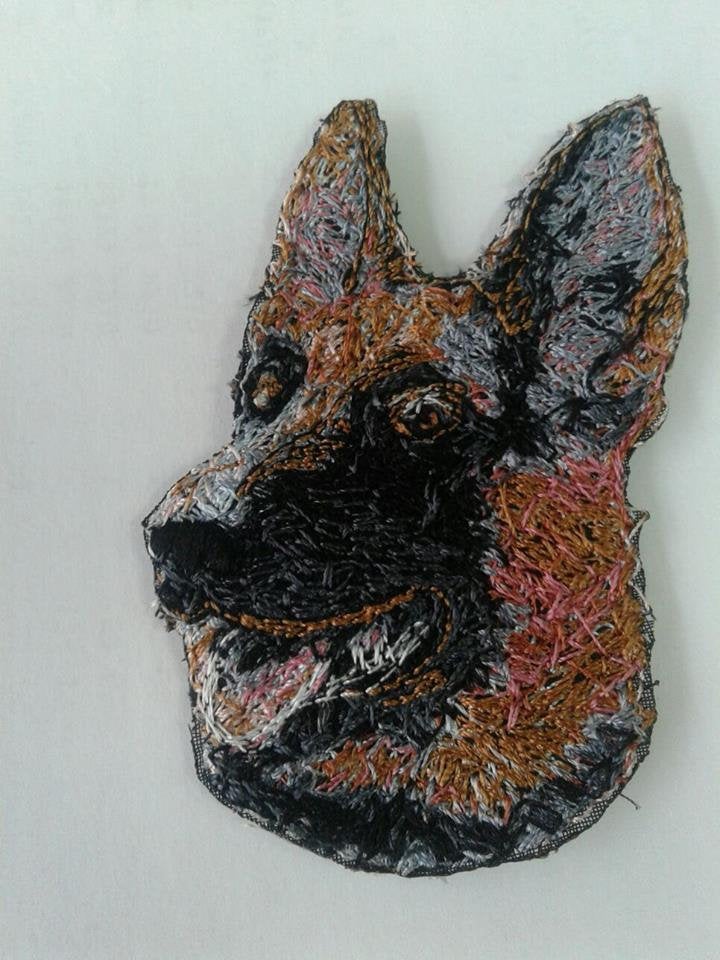 Puppy Chenille Patch, Dog Patch, Animal Embroidered Patch, Self