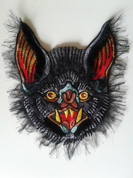 Moks172(p) bat vampire embroidered patch, patch for backpack, patch for back