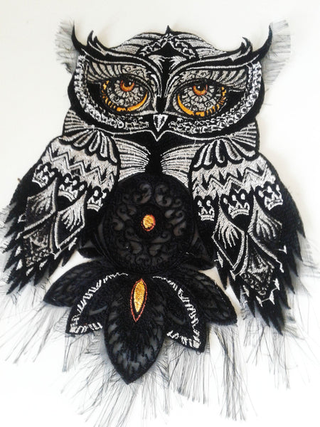 dimamoo2(p) owl Dreamcatcher embroidered patch