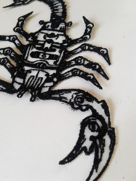 dimamoo3(p) steampunk scorpion embroidered patch