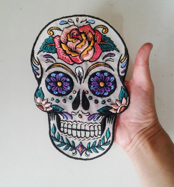 dimamoo5(p) Sugar Skull embroidered patch