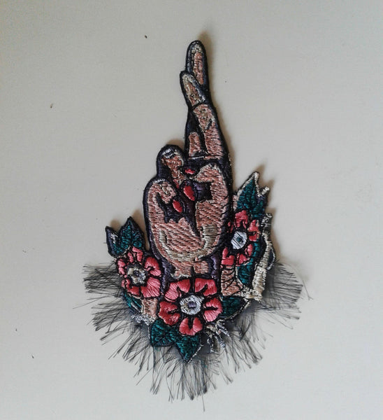 moks209(p) Vintage hand luck embroidered patch