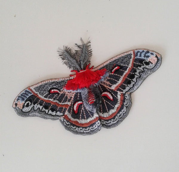 moks213(p) cecropia moth embroidered patch