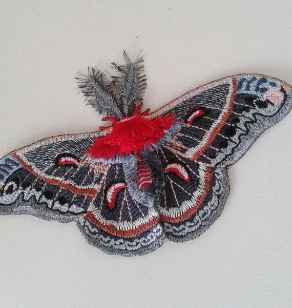 moks213(p) cecropia moth embroidered patch