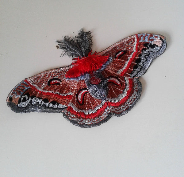 moks214(p) moth embroidered patch