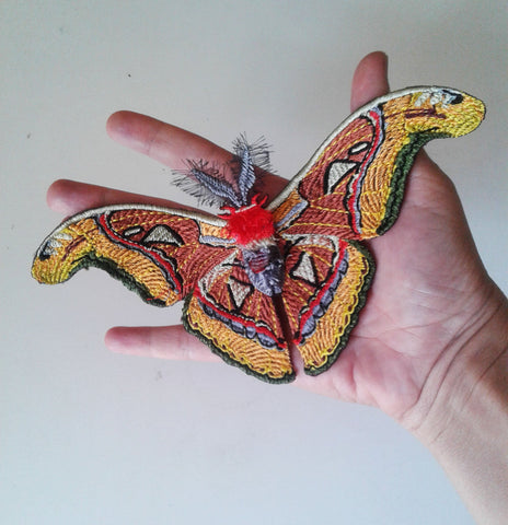 moks218(p) atlas moth embroidered patch