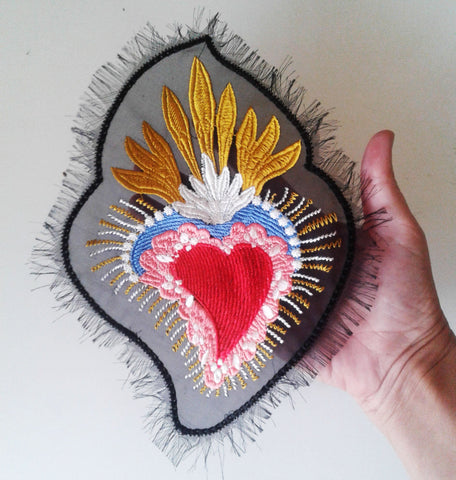 moks191(p) Sacred Heart patch - milagro