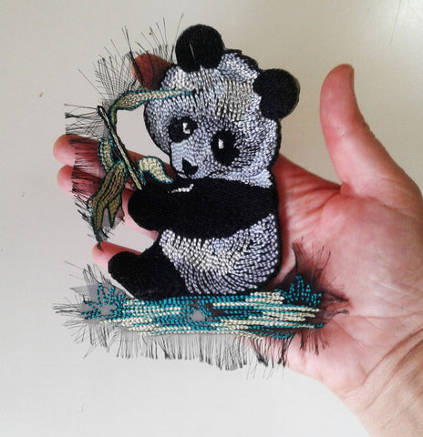 Moks234(p) panda bear embroidered patch