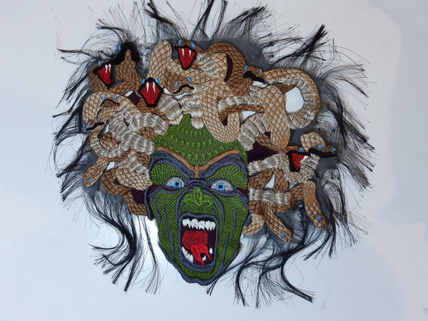 Moks293(p) medusa gorgon embroidered patch