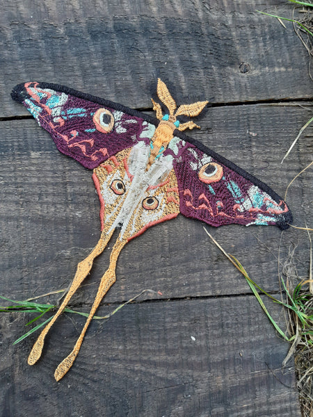 Moks293(p)  madagascar moth embroidered patch