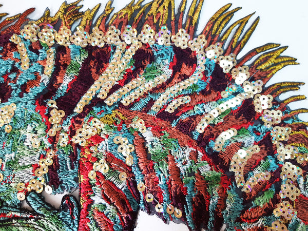 Moks299(p)  Iguana large patch Embroidered patch Fashion patch