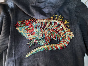 Moks299(p)  Iguana large patch Embroidered patch Fashion patch