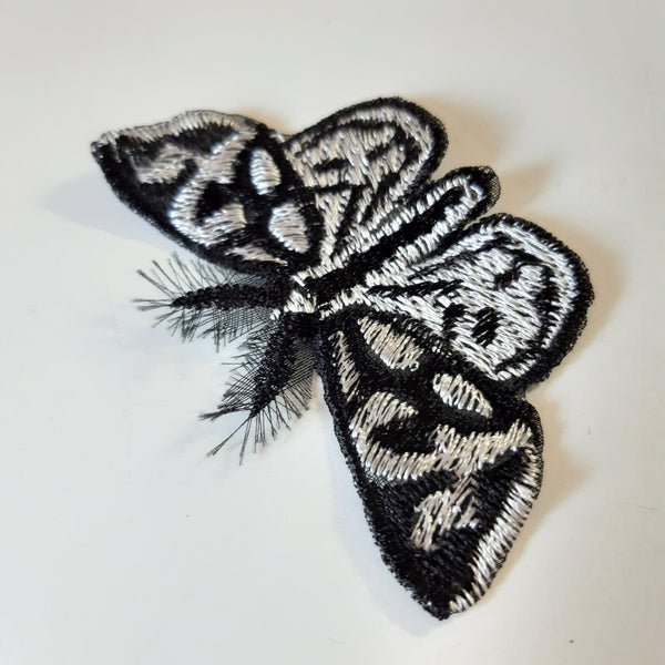 Moks376(p) Embroidered patch - Moth real patch - Anania funebris