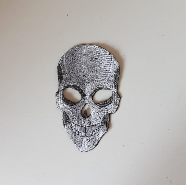 Moks382(p) skull applique patch art - human anatomy