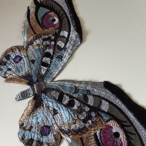 Moks(p)392 Large patch, Fantasy butterfly patch, eyes elven anime cosplay detail patch