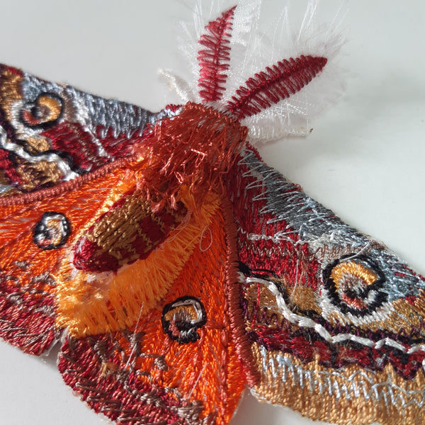 Moks(p)400 Designer patch moth Emperor moth Saturnia pavonia 3D patch
