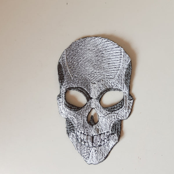 Moks382(p) skull applique patch art - human anatomy