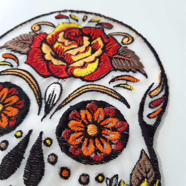 Moks(p)386 art patch sugar skull santa muerte