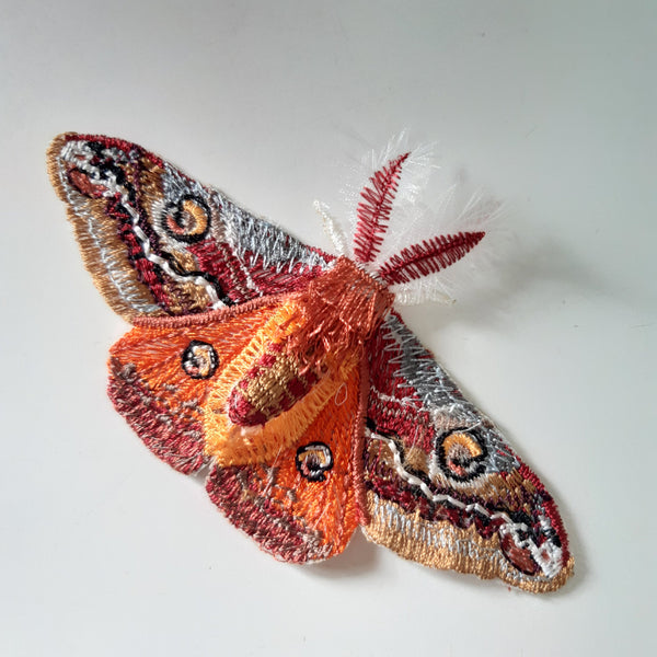 Moks(p)400 Designer patch moth Emperor moth Saturnia pavonia 3D patch