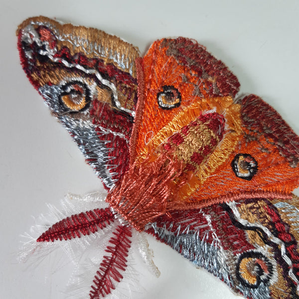 Moks(p)400 Designer patch moth Emperor moth Saturnia pavonia 3D patch