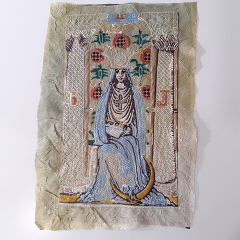 Moks291(p) embroidered patch, the high priestess tarot cards