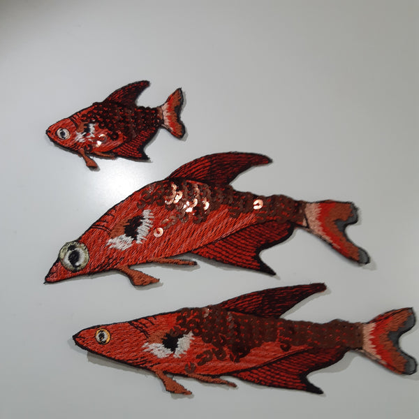 Moks137(p) Set 3 pieces red fish patches