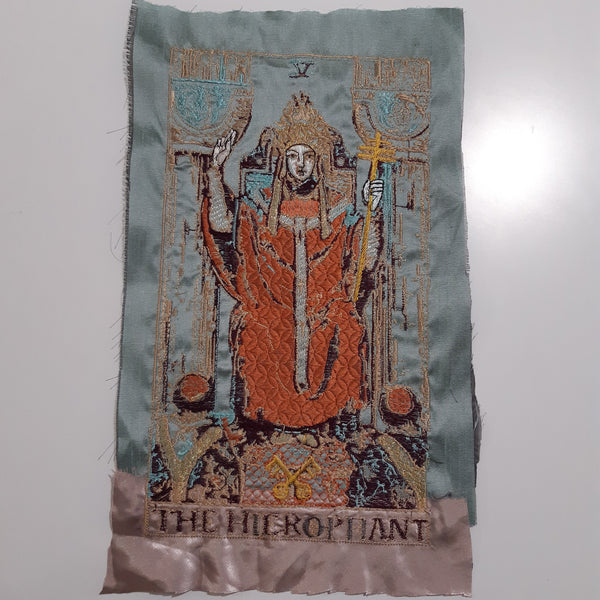 Moks287(p) the hierophant embroidered patch, tarot cards