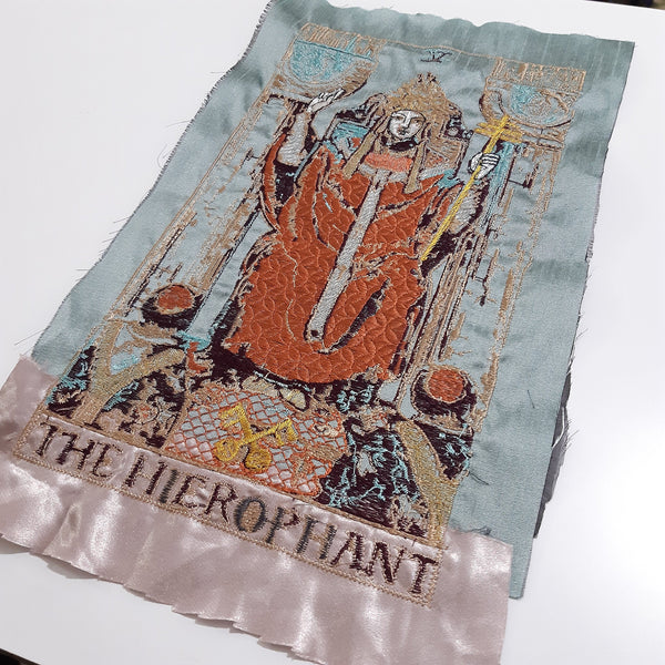 Moks287(p) the hierophant embroidered patch, tarot cards