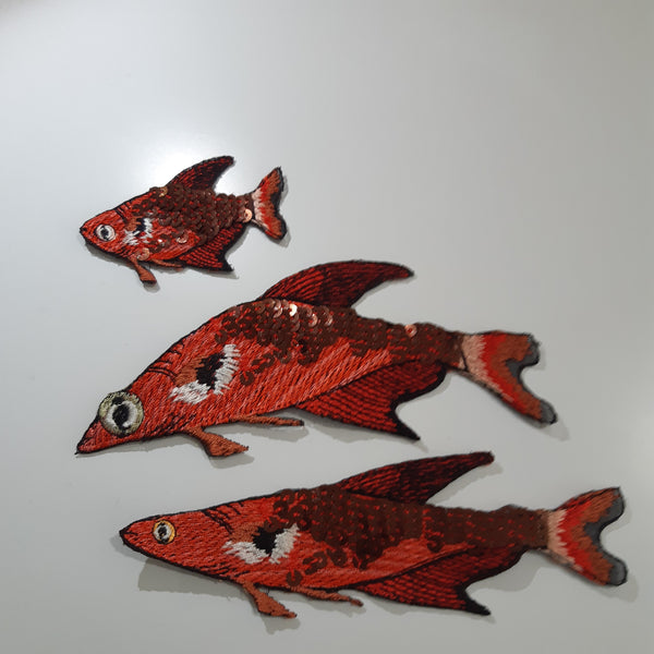 Moks137(p) Set 3 pieces red fish patches