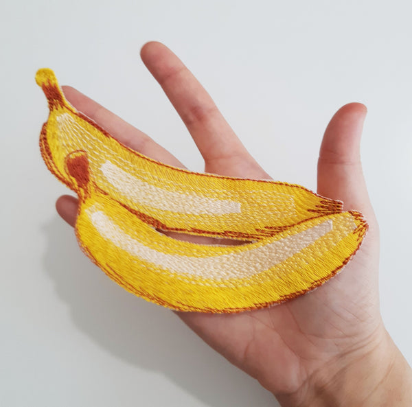 Moks442(p) Banana Patch - exotic fruit patch - embroidered patch - Sew on patch