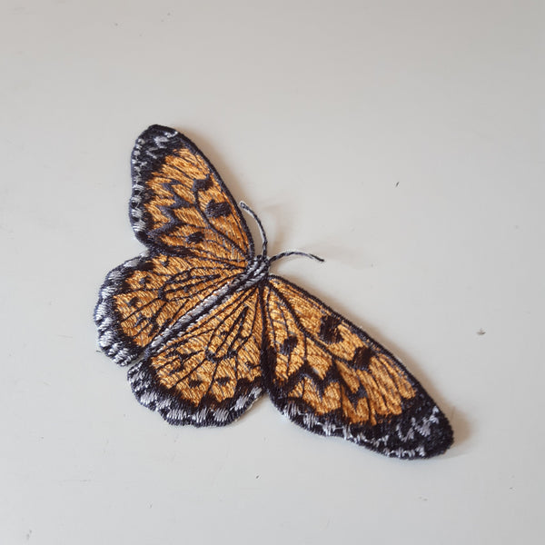 Moks359 Orange Butterfly Patch, Insect Patch, Aesthetic Butterfly