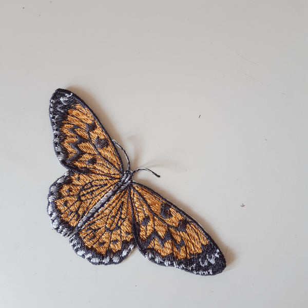 Moks359 Orange Butterfly Patch, Insect Patch, Aesthetic Butterfly