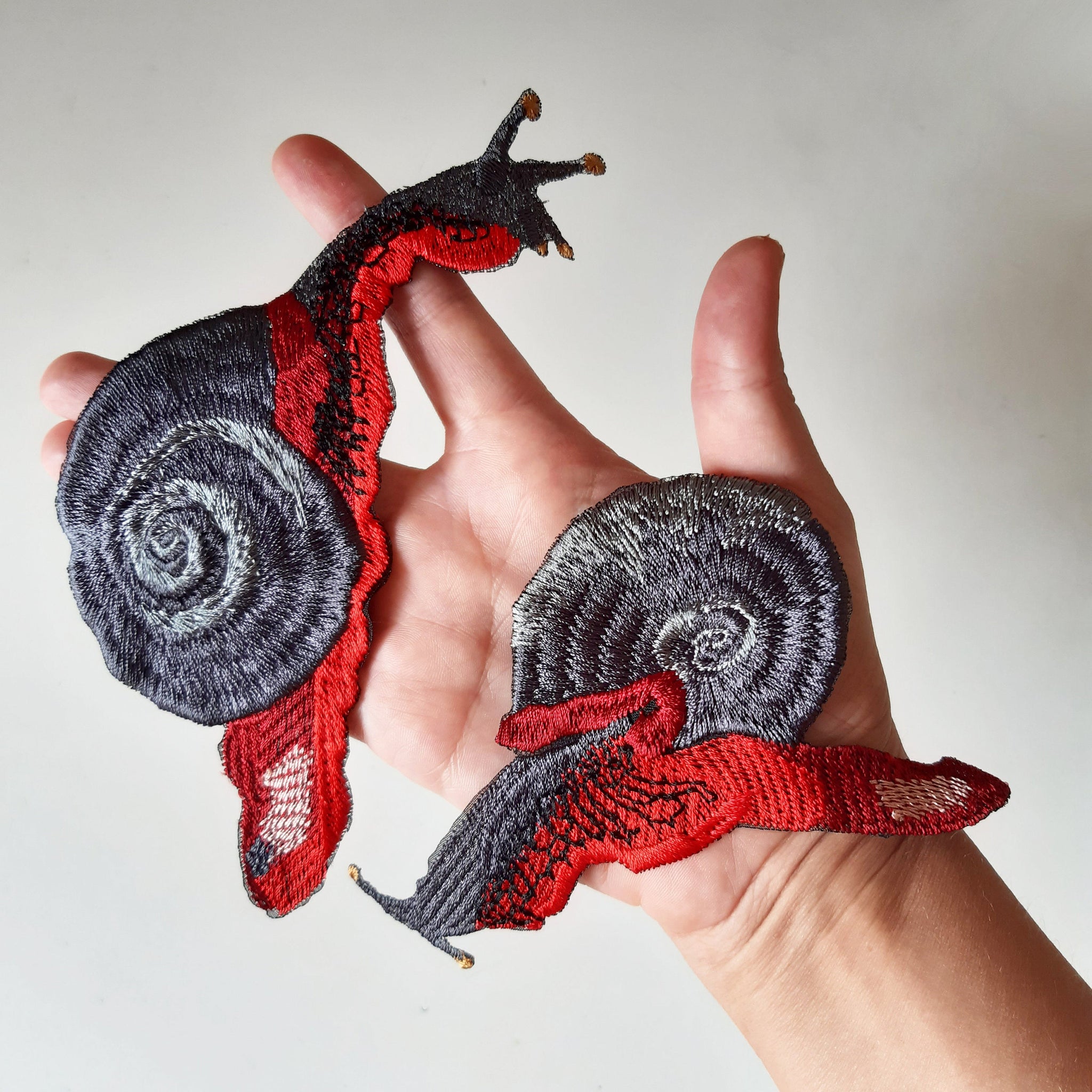 Vampire Snail Moks483 two fire snail embroidery patch, vampire snail, shell large pa ...